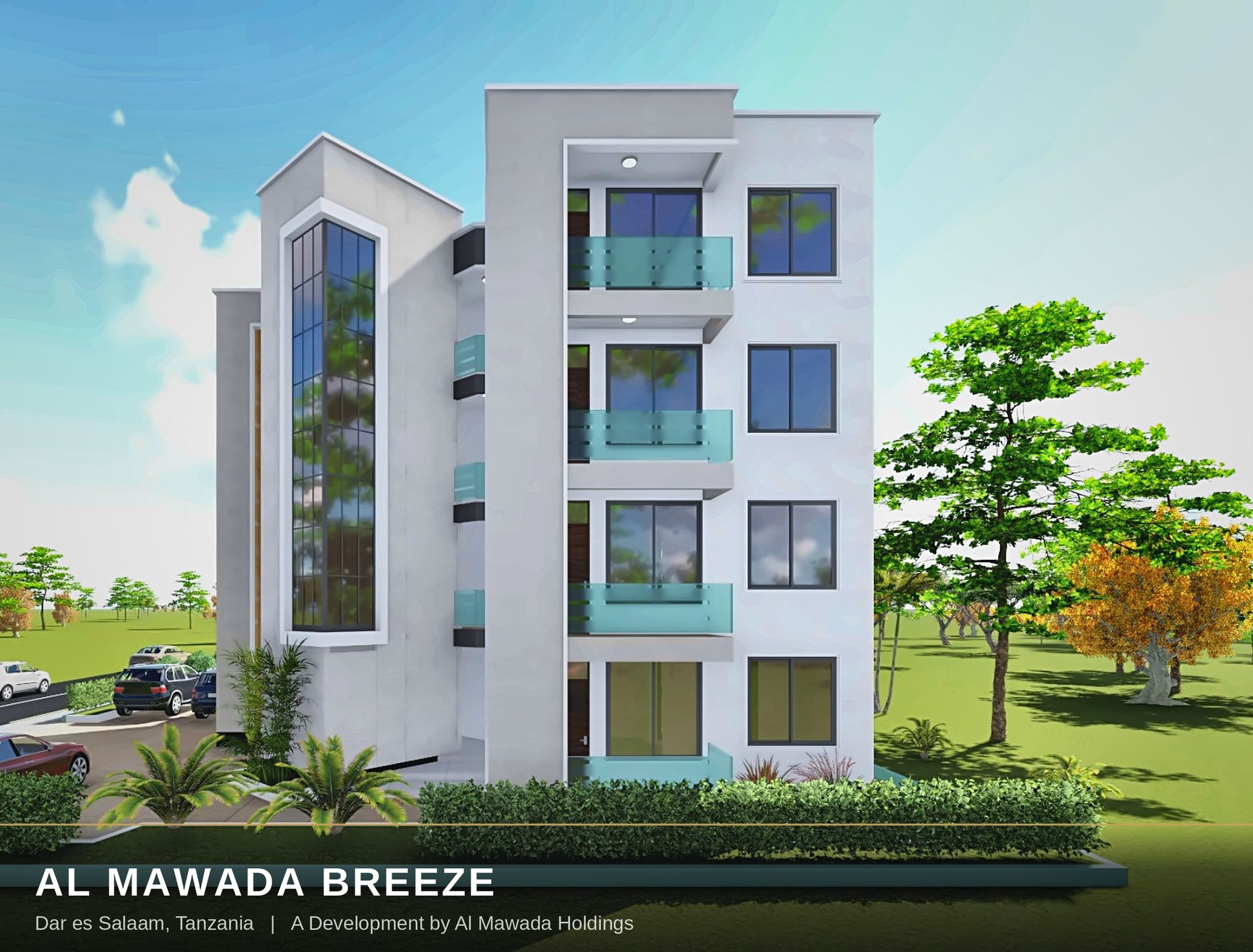 Al Mawada Breeze facade detail, balconies and verandahs
